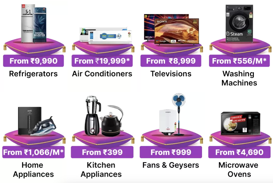 Offers on Appliances during flipkart big billion days sale